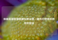 探秘英雄联盟隐藏反野设置，提升打野博弈胜率的密钥