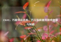 CSGO2，万能饰品选购，万元皮肤提升游戏体验与风格