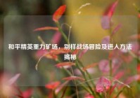 和平精英重力矿场，别样战场冒险及进入方法揭秘