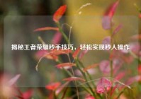 揭秘王者荣耀秒手技巧，轻松实现秒人操作