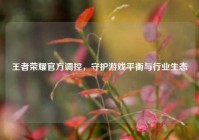 王者荣耀官方调控，守护游戏平衡与行业生态