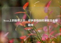 Steam上的耻辱之日，战争游戏别样体验及名称疑问