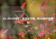 LOL 2月28日维护，新变化可期，附2026维护时间表