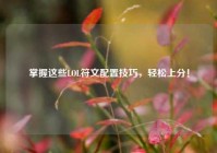 掌握这些LOL符文配置技巧，轻松上分！