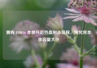 拥有 COD16 本体开启热血射击征程，探究其本体容量大小