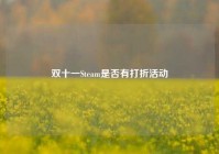 双十一Steam是否有打折活动