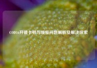 COD16开镜卡顿与缓慢问题解析及解决探索