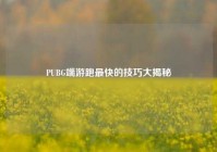 PUBG端游跑最快的技巧大揭秘