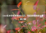 CSGO无水印免费素材入口，开启游戏创意与激情之旅