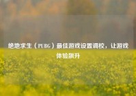 绝地求生（PUBG）最佳游戏设置调校，让游戏体验飙升