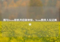 鹅与Steam联机开启新体验，Steam鹅双人玩法揭秘