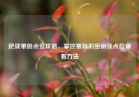 逆战单挑点位攻略，掌控赛场的密钥及点位查看方法