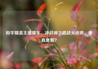 和平精英主播撞车，冲战神之路战火点燃，是真是假？