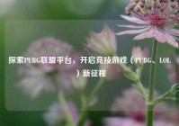 探索PUBG联盟平台，开启竞技游戏（PUBG、LOL）新征程
