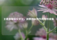 王者荣耀座位文化，洞察团队协作的独特视角