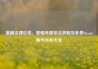 莫触法律红线，警惕所谓非法获取及免费Steam账号名称大全