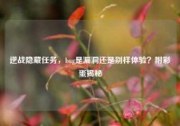 逆战隐藏任务，bug是漏洞还是别样体验？附彩蛋揭秘