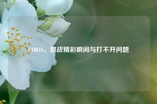 COD16，激战精彩瞬间与打不开问题