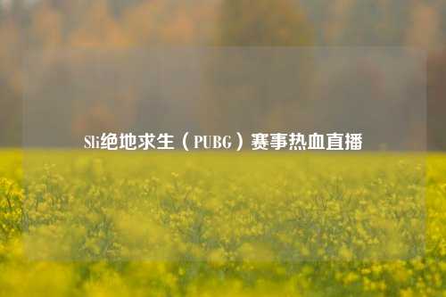 Sli绝地求生（PUBG）赛事热血直播