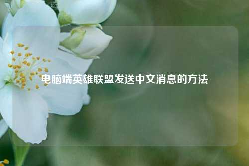 电脑端英雄联盟发送中文消息的方法