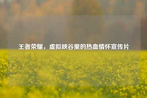 王者荣耀，虚拟峡谷里的热血情怀宣传片