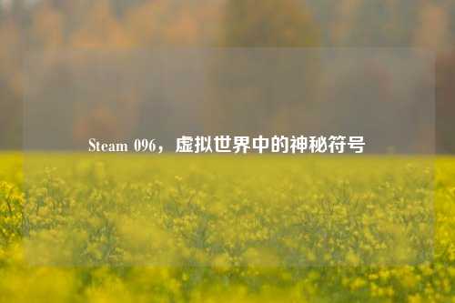 Steam 096，虚拟世界中的神秘符号
