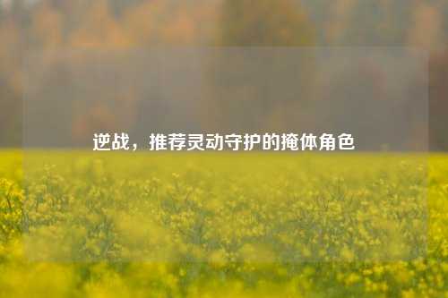 逆战,推荐灵动守护的掩体角色
