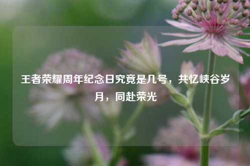 王者荣耀周年纪念日究竟是几号，共忆峡谷岁月，同赴荣光