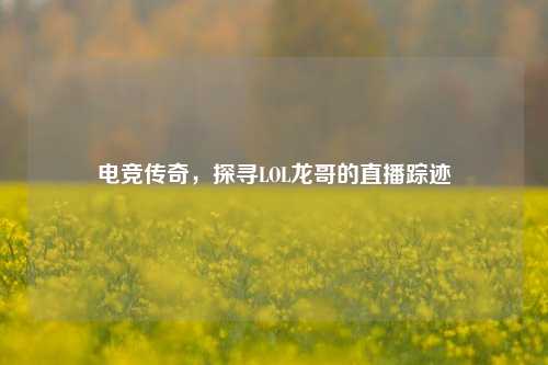 电竞传奇，探寻LOL龙哥的直播踪迹