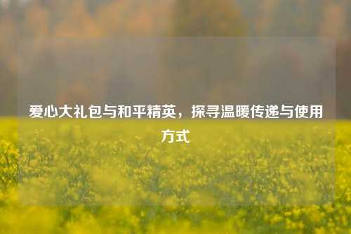 爱心大礼包与和平精英，探寻温暖传递与使用方式