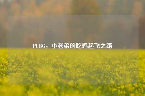 PUBG，小老弟的吃鸡起飞之路