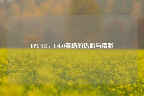 EPL S15，CSGO赛场的热血与精彩
