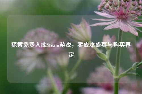 探索免费入库Steam游戏，零成本盛宴与购买界定