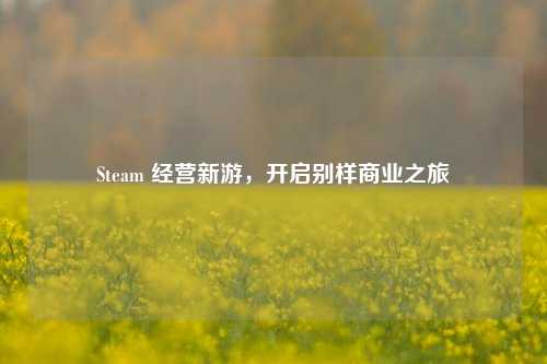 Steam 经营新游，开启别样商业之旅