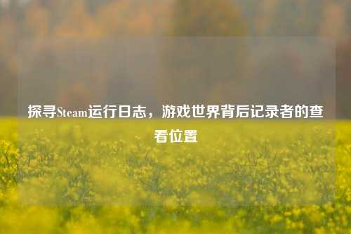 探寻Steam运行日志，游戏世界背后记录者的查看位置