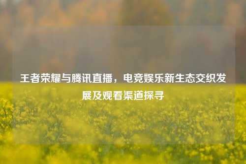 王者荣耀与腾讯直播，电竞娱乐新生态交织发展及观看渠道探寻