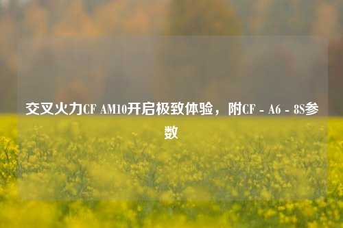交叉火力CF AM10开启极致体验，附CF - A6 - 8S参数
