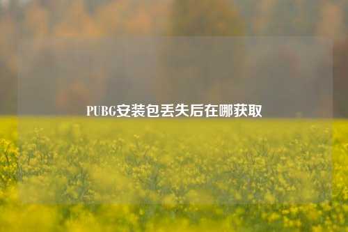 PUBG安装包丢失后在哪获取