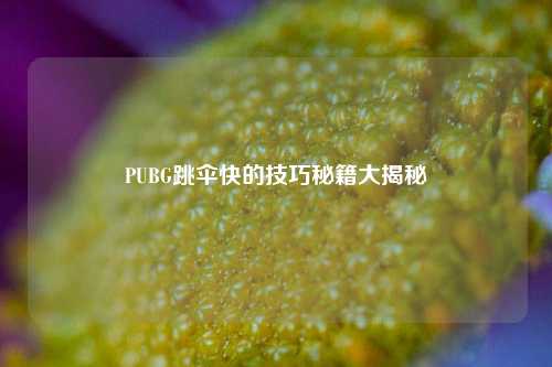 PUBG跳伞快的技巧秘籍大揭秘