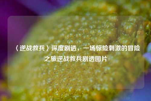 〈逆战救兵〉深度剧透，一场惊险刺激的冒险之旅逆战救兵剧透图片