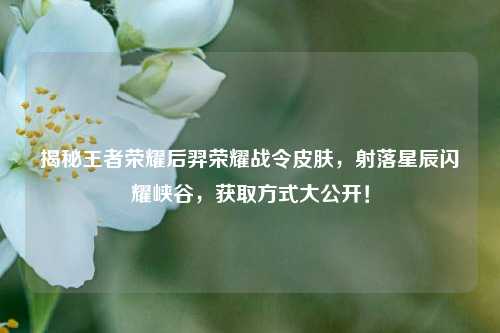 揭秘王者荣耀后羿荣耀战令皮肤，射落星辰闪耀峡谷，获取方式大公开！
