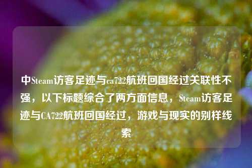 中Steam访客足迹与ca722航班回国经过关联性不强,以下标题综合了两方面信息,Steam访客足迹与CA722航班回国经过,游戏与现实的别样线索