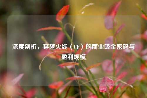 深度剖析,穿越火线(CF)的商业吸金密码与盈利规模