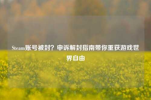 Steam账号被封？申诉解封指南带你重获游戏世界自由