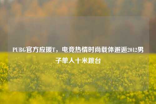 PUBG官方应援T，电竞热情时尚载体邂逅2012男子单人十米跳台