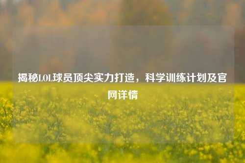 揭秘LOL球员顶尖实力打造，科学训练计划及官网详情