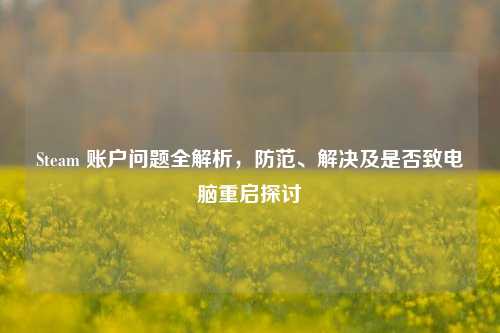 Steam 账户问题全解析，防范、解决及是否致电脑重启探讨