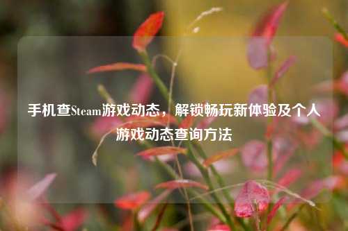 手机查Steam游戏动态，解锁畅玩新体验及个人游戏动态查询方法