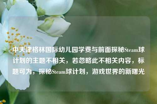 中天津格林国际幼儿园学费与前面探秘Steam球计划的主题不相关，若忽略此不相关内容，标题可为，探秘Steam球计划，游戏世界的新曙光