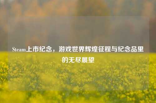 Steam上市纪念，游戏世界辉煌征程与纪念品里的无尽展望